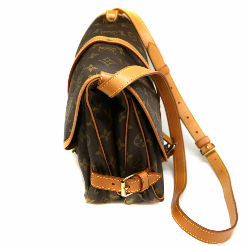 Louis Vuitton Bag Shoulder Brown 30 Saumur Monogram Canvas - Picture 3 of 11